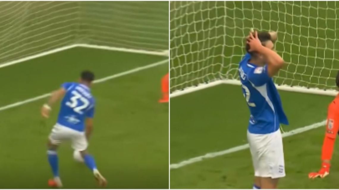 El gol que Vázquez tenía que meter: Birmingham ganó, pero el blooper ya recorre el mundo