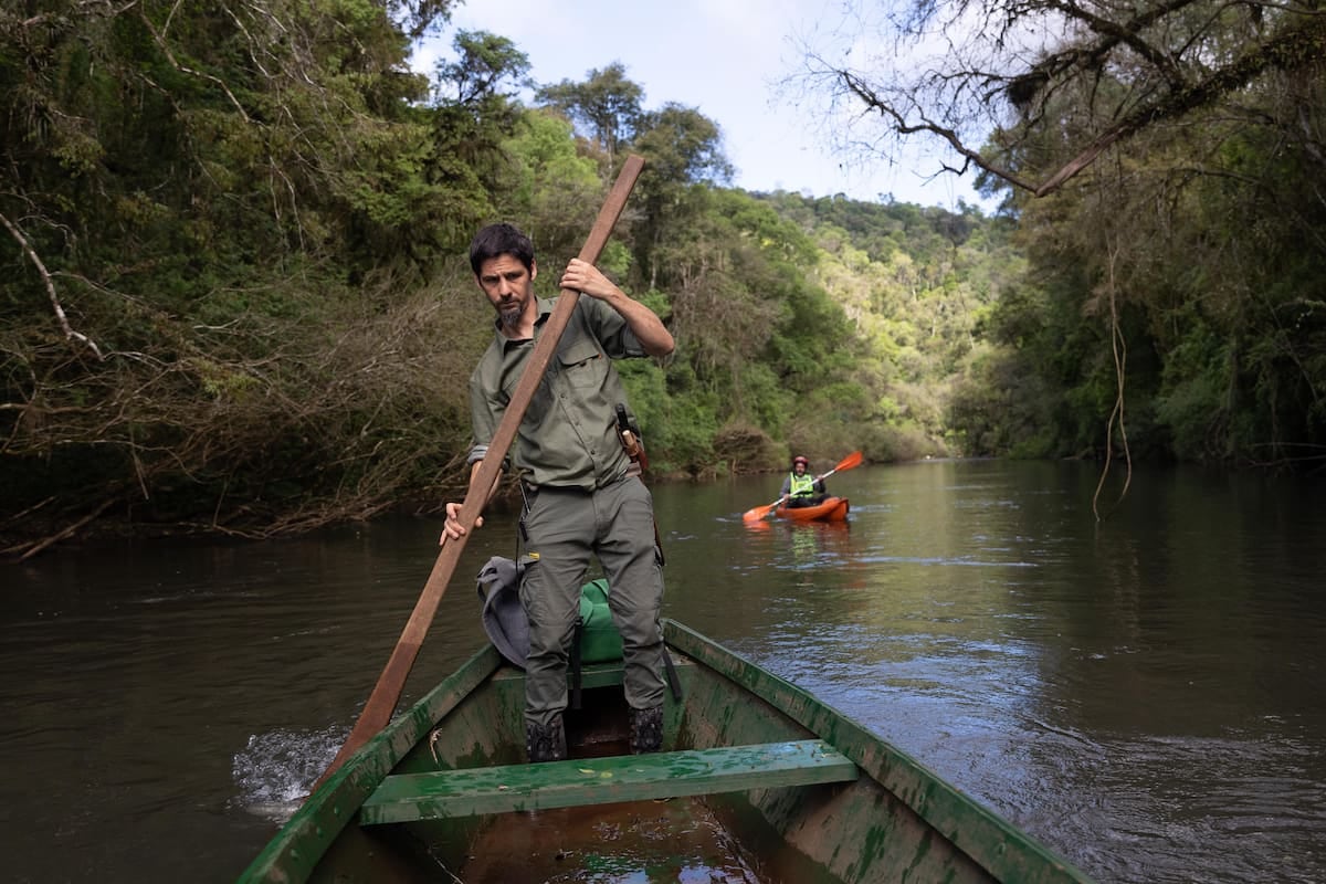 A 40 kilómetros de El Soberbio, una reserva misionera articula cabañas frente al arroyo, kayak sobre el agua y un vivero que produce hasta 200.000 plantines por año