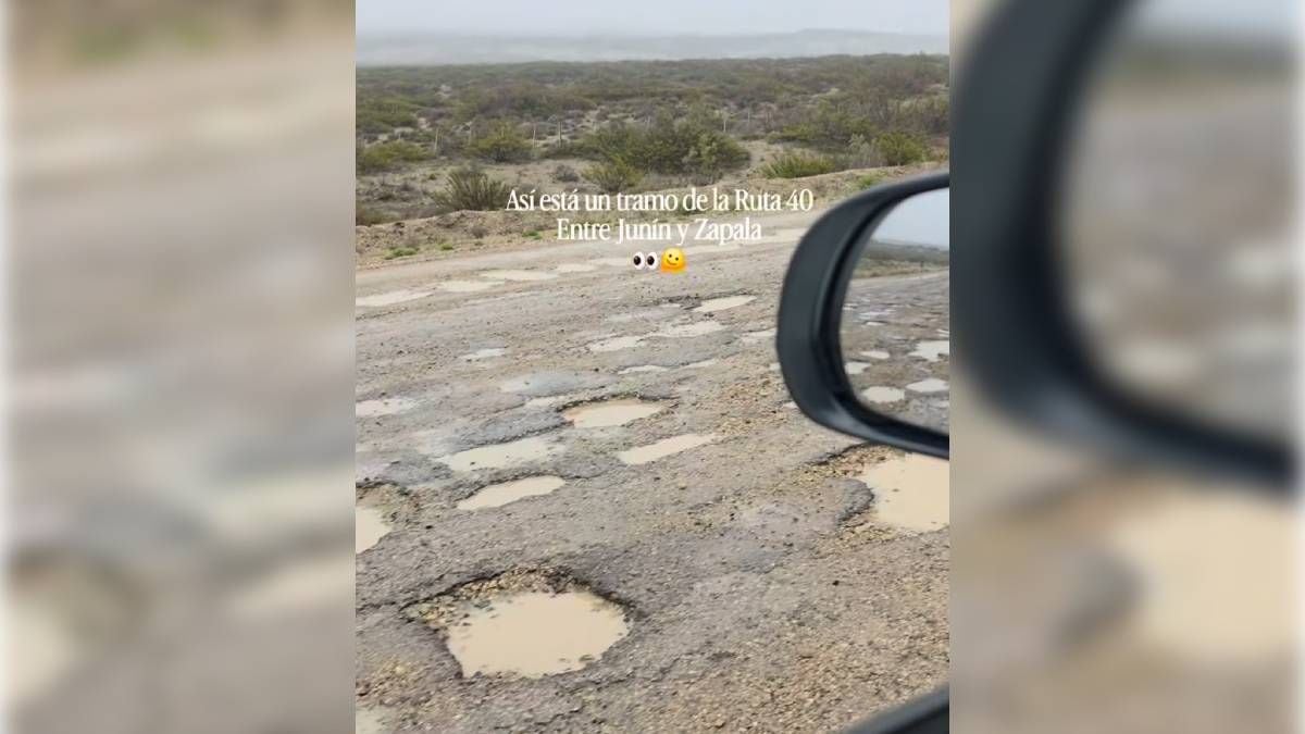 Treinta kilómetros de cráteres sobre la calzada: el tramo de la Ruta 40 que pone en jaque a quienes viajan al sur neuquino