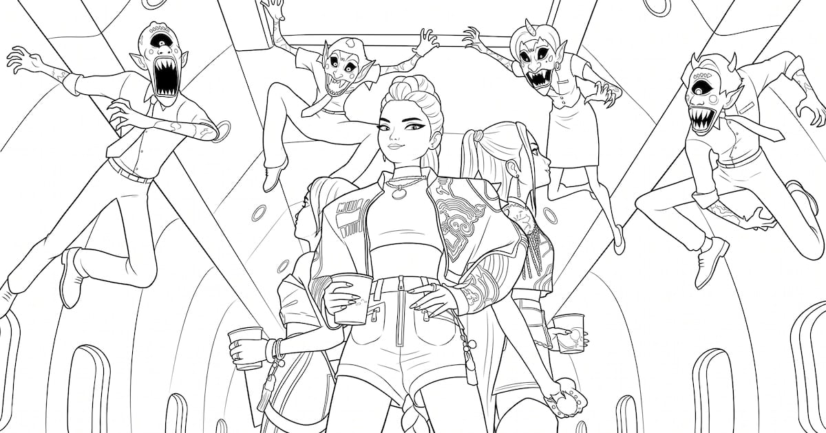 Gemini permite crear láminas para colorear de animation k-pop con instrucciones simples